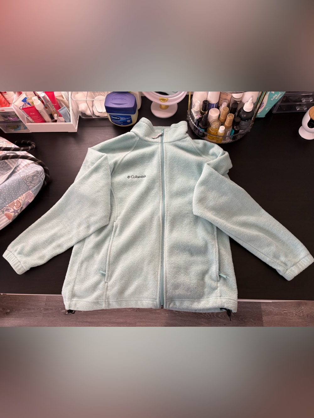 Columbia Women Blue Full-Zip Fleece Jacket *More blue in real life*